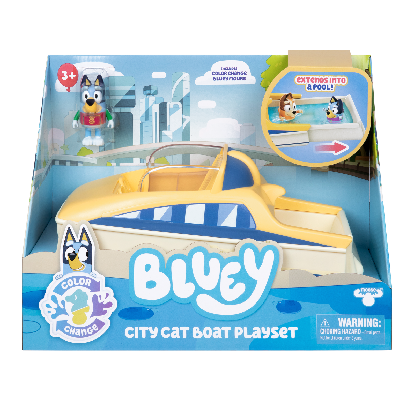 Bluey Color Change Motorboat - packaging