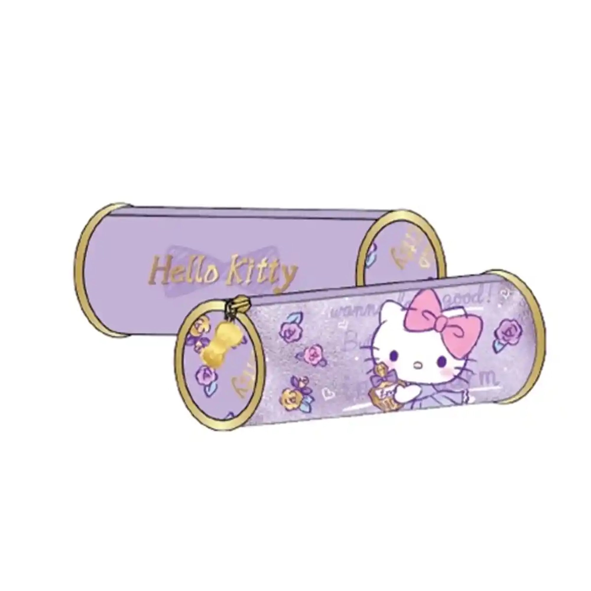 HELLO KITTY Trolley Bag 2 Main Compartments and 2 Side Pockets 16" W/ LUNCH BAG&PENCIL CASE