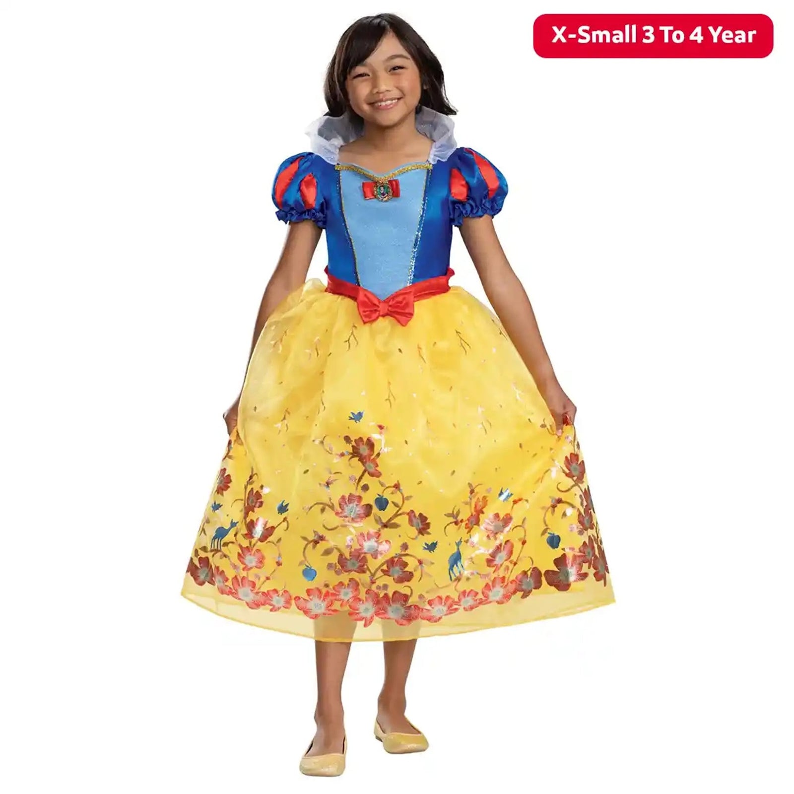 TODDLER DISNEY PRINCESS SNOW WHITE DELUXE DRESS-UP, X-SMALL 3-4 YEARS