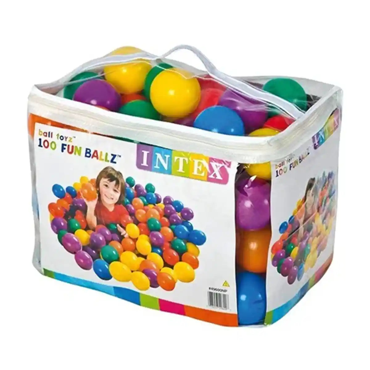 Intex Fun Ballz  (Ball-100pcs), Ages 2+, Carry Bag
