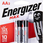 Energizer MAX Alkaline AA Batteries 2 Pack (E91BP2)