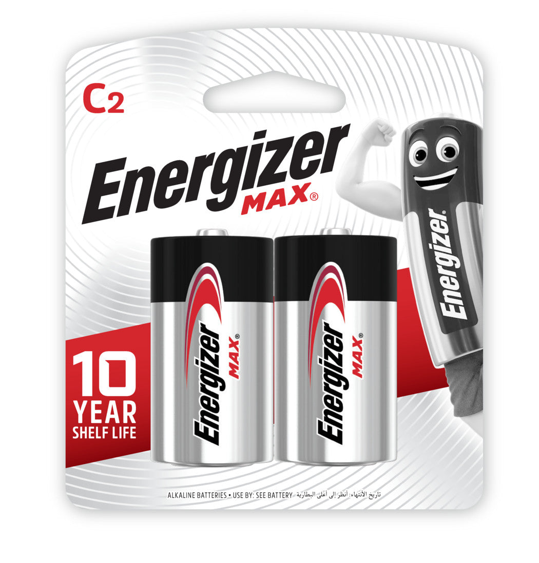 Energizer MAX Alkaline C Batteries 2 Pack