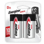 Energizer MAX Alkaline D Batteries 2 Pack