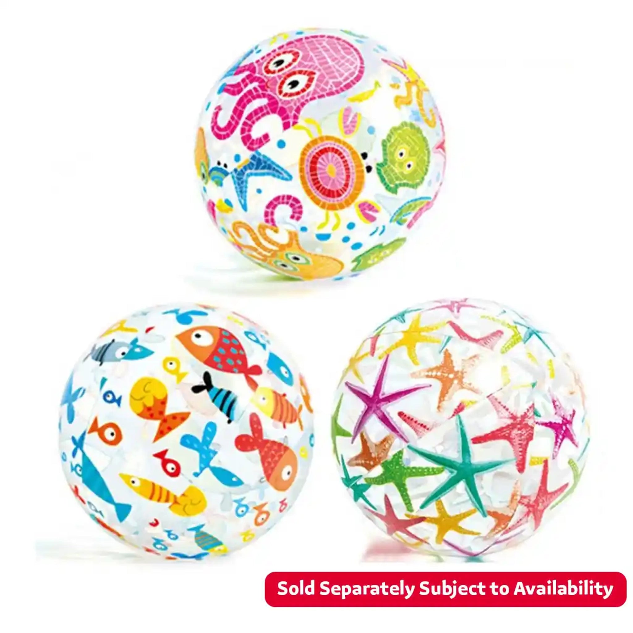 INTEX LIVELY PRINT BALLS, AGES 3+, 3 STYLES 42159040