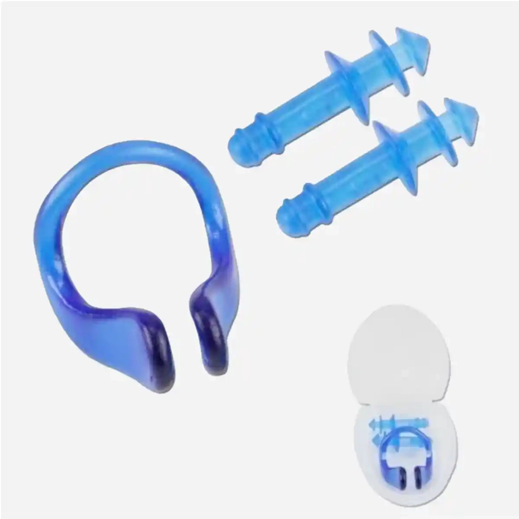 INTEX EAR PLUGS & NOSE CLIP COMBO SET, 1 PAIR PLUG, 1PC CLIP & CASE, AGES 8+