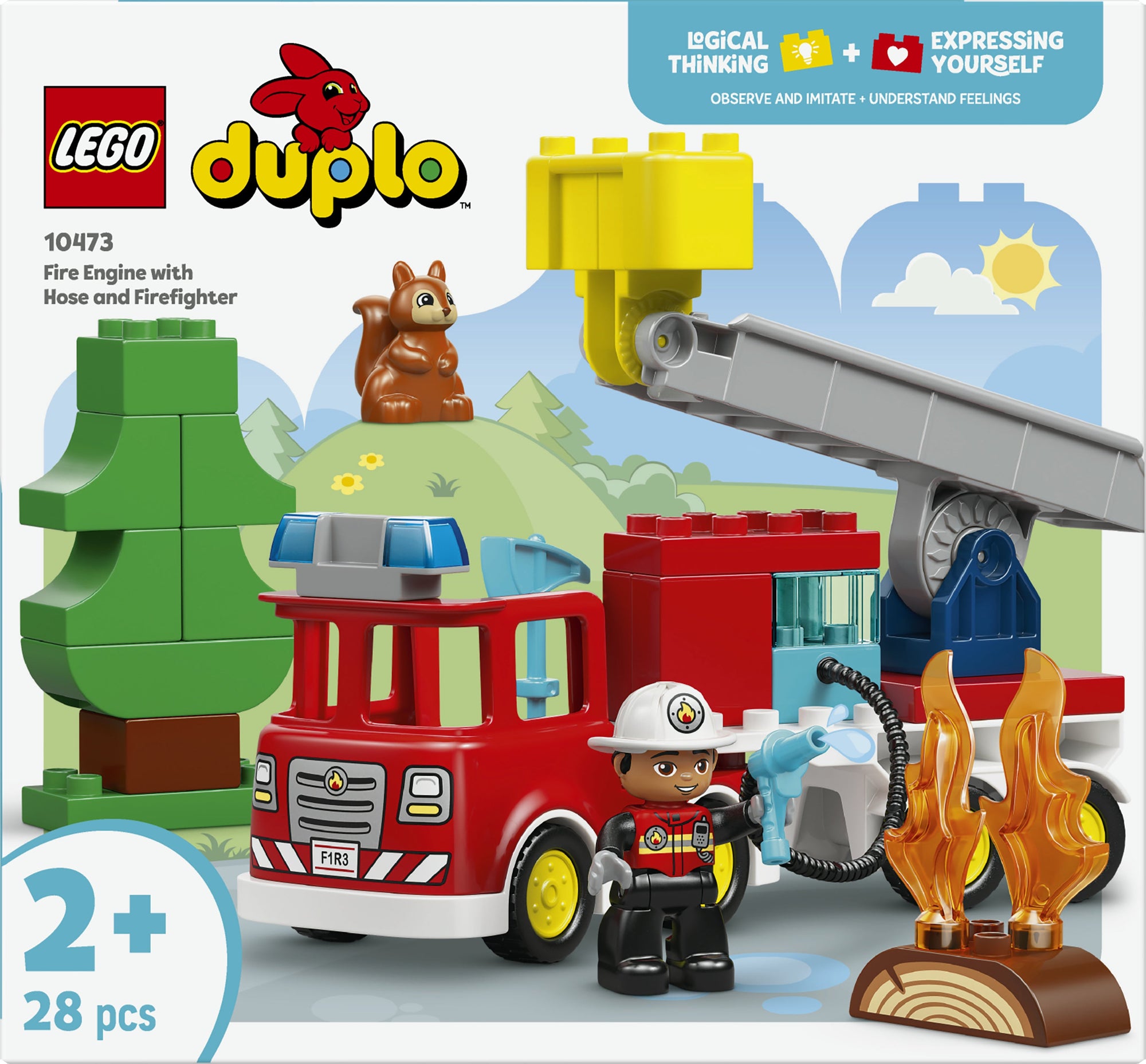 LEGO Duplo Town 10473 Fire Truck with Hose and Firefighter