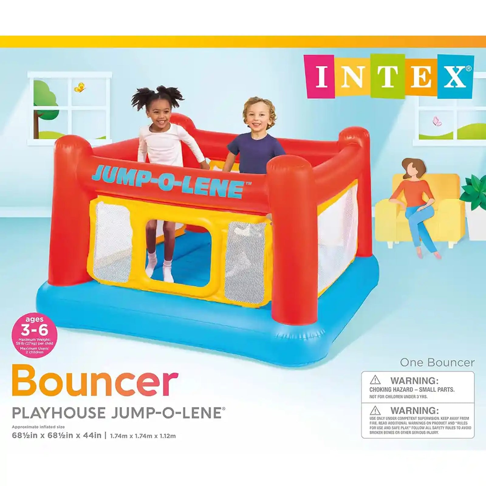 INTEX PLAYHOUSE JUMP-O-LENE™,  Ages 3-6 # 42148260