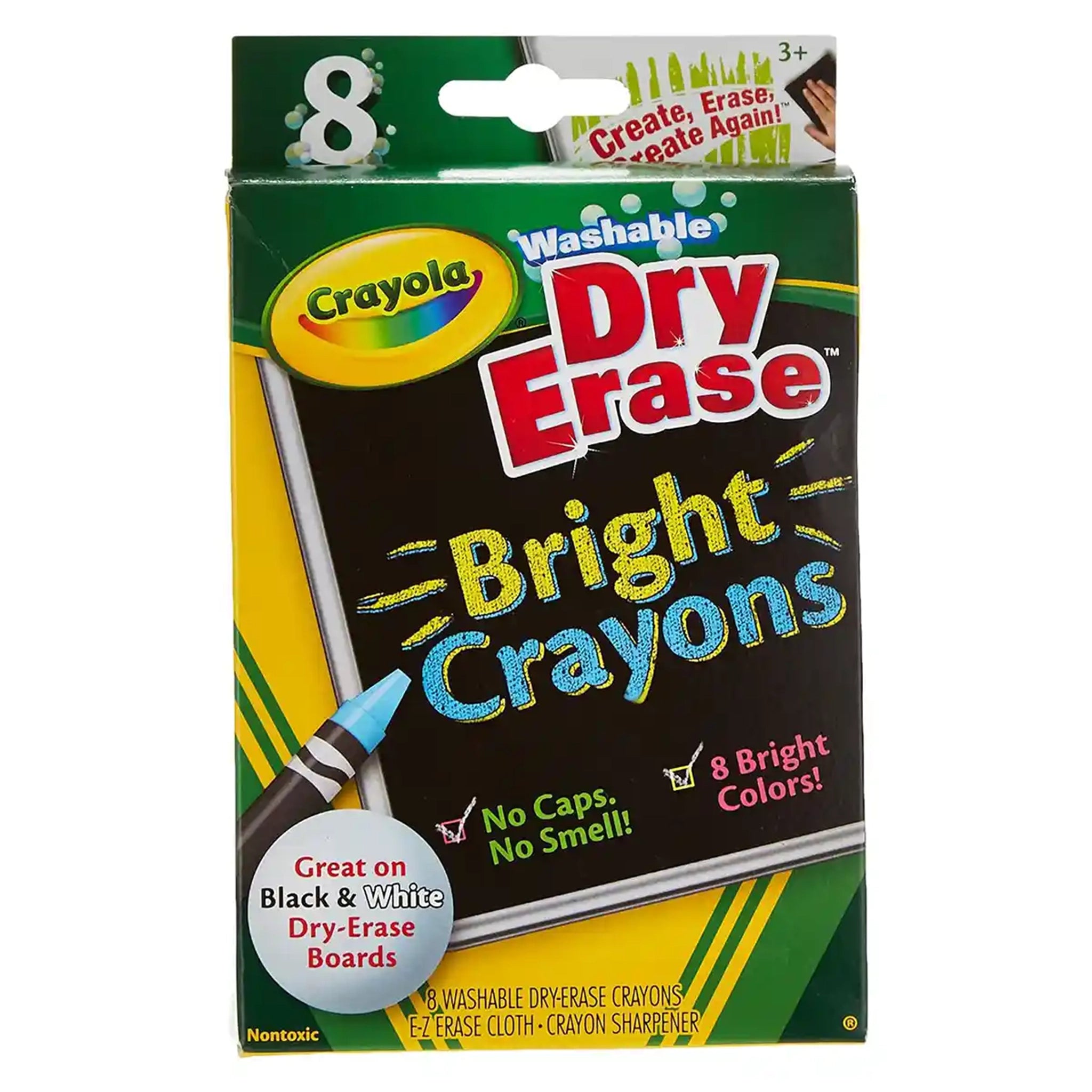 8 ct. Dry-Erase Crayons, Brights, Large Size