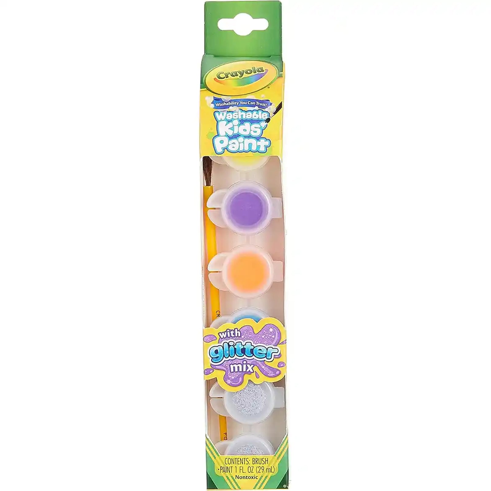 6 ct. Washable Kids' Paint Pots, Glitter Effects