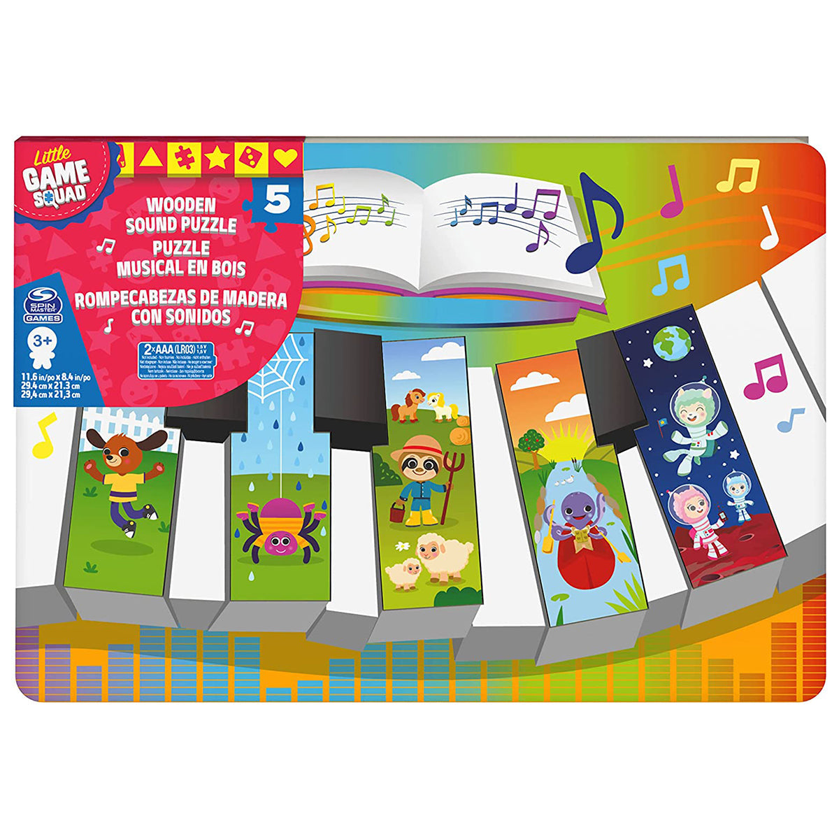 Game Squad Piano Wood Sound Puzzle