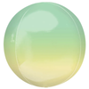 G20 YELLOW &amp; GREEN OMBRE ORBZ FOIL BALLOON