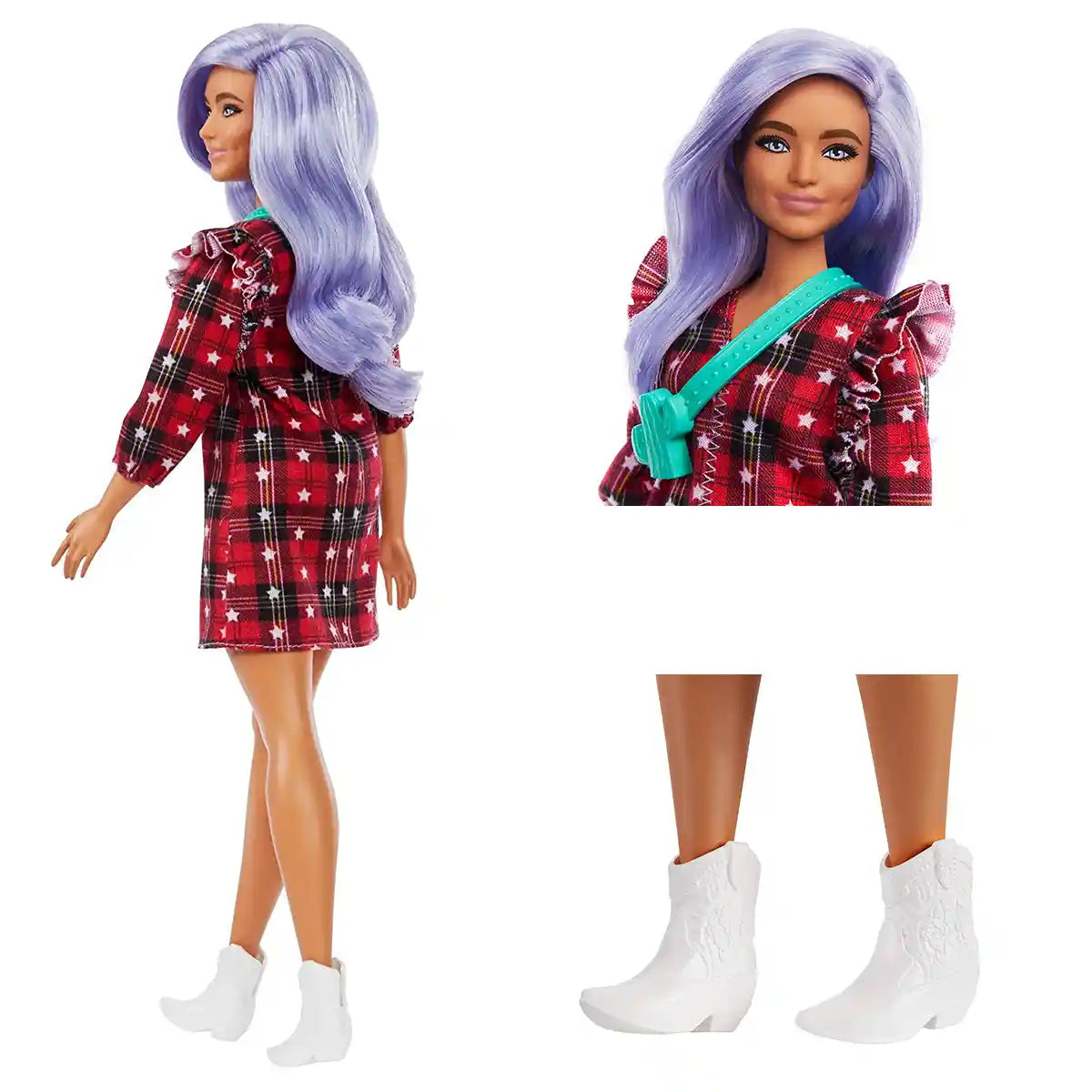 BARBIE FASHIONISTAS DOLL - PLAID DRESS