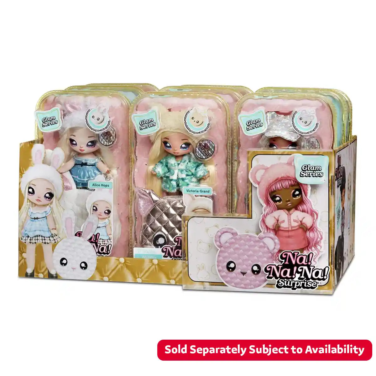 Na! Na! Na! Surprise 2-in-1 Pom Doll Glam Series 1 (Metallic) Asst in Sidekick