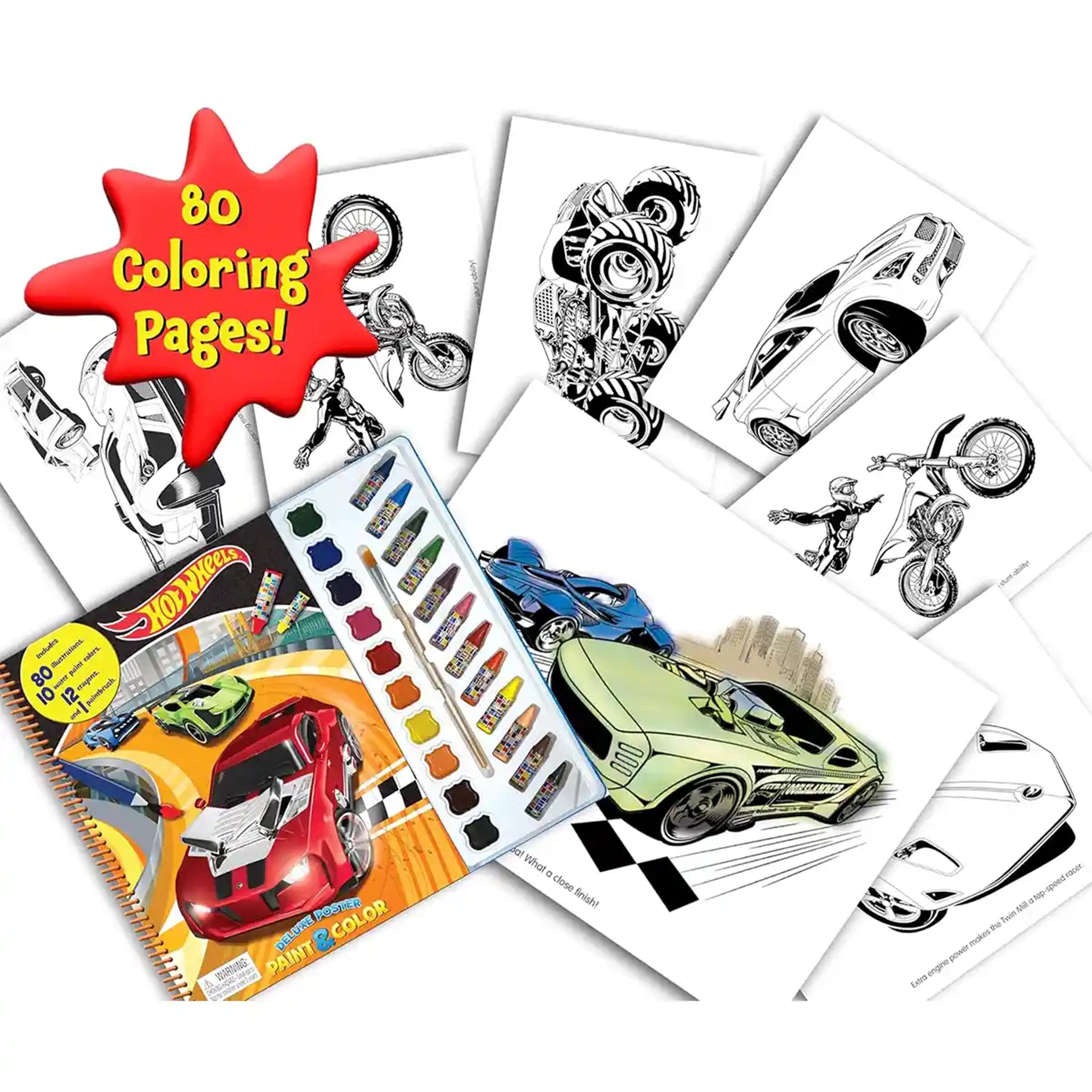 MATTEL HOT WHEELS DELUXE POSTER PAINT & COLOR