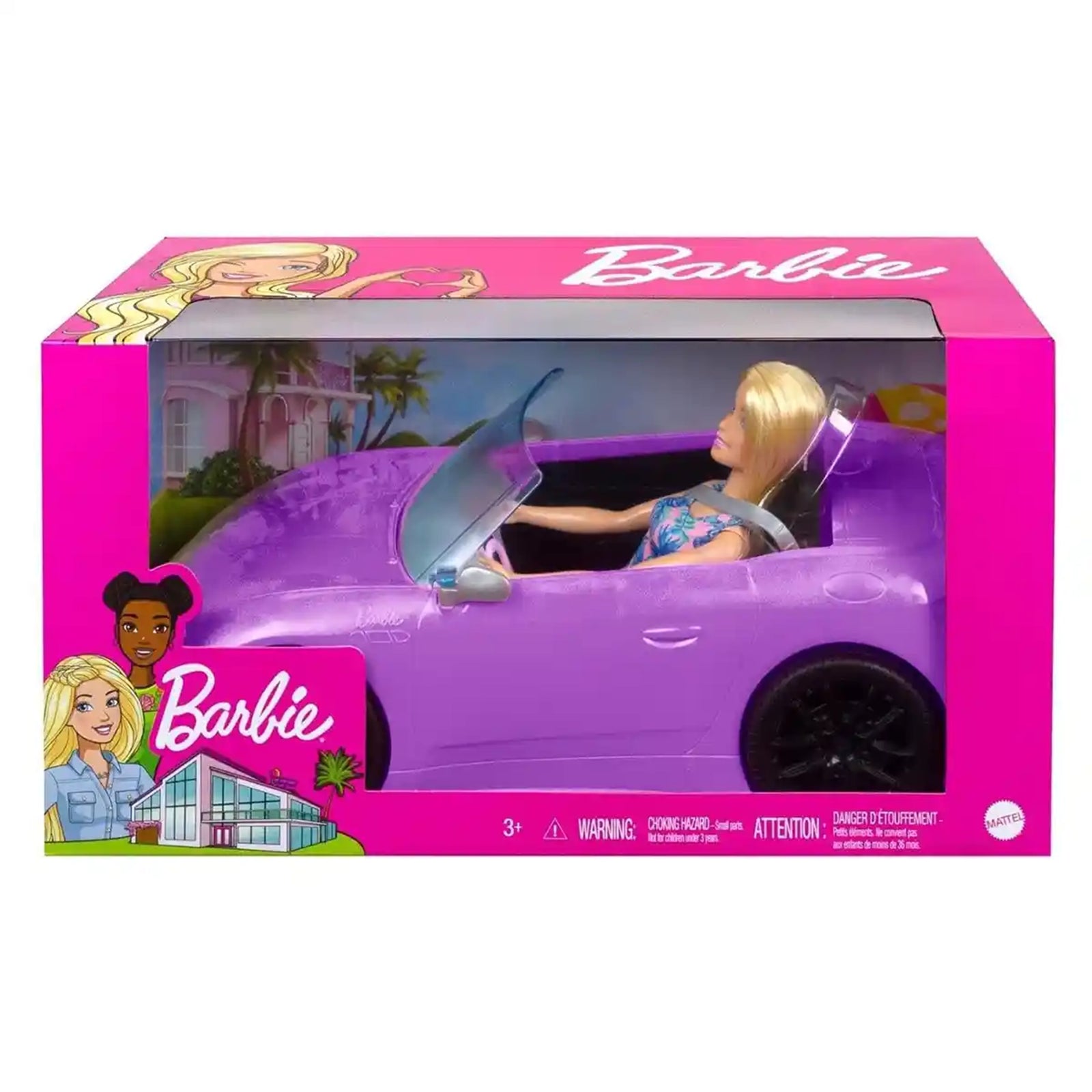 Barbie Glam Convertible Vehicle with Doll