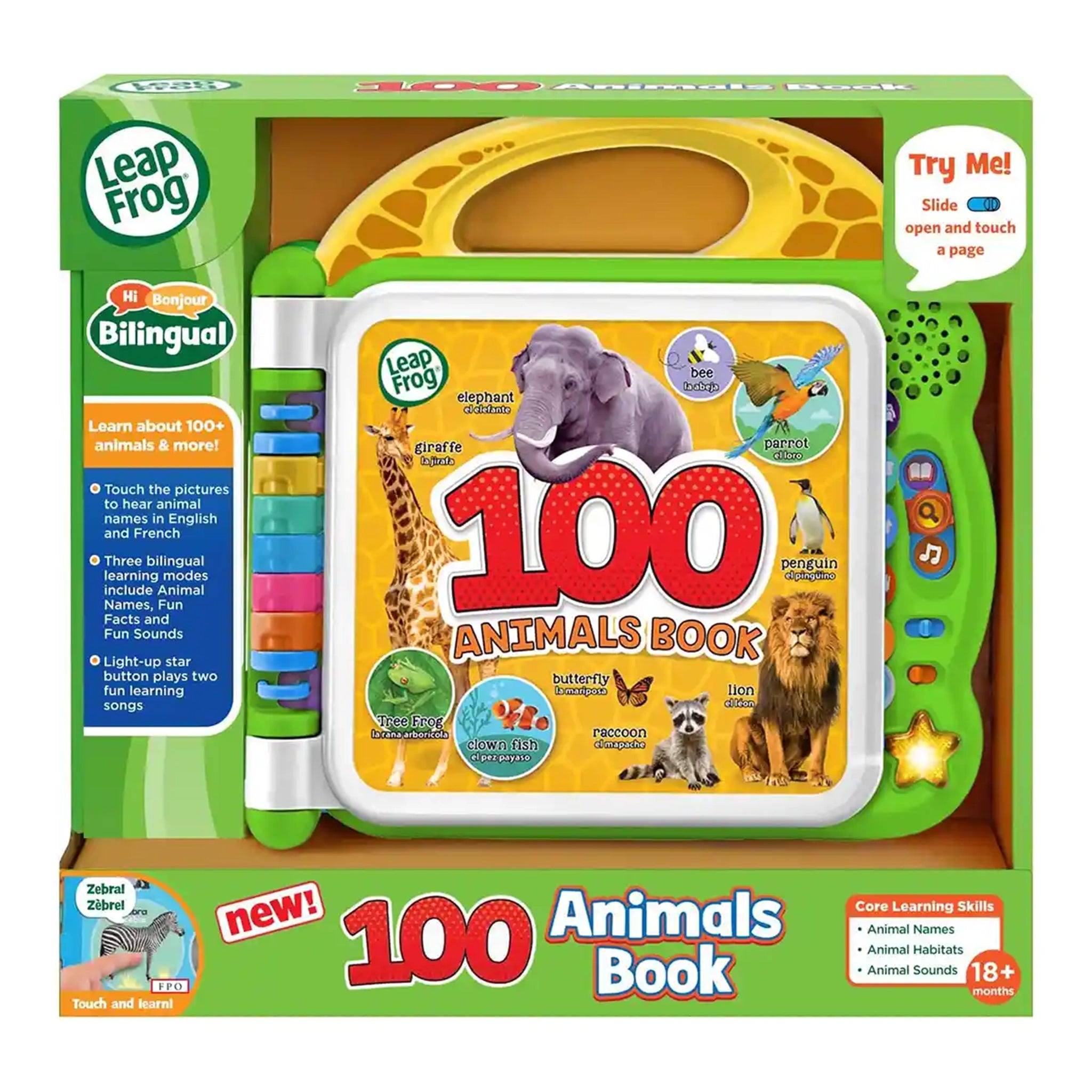 LeapFrog 100 ANIMALS BOOK (BILINGUAL: UK+FR )