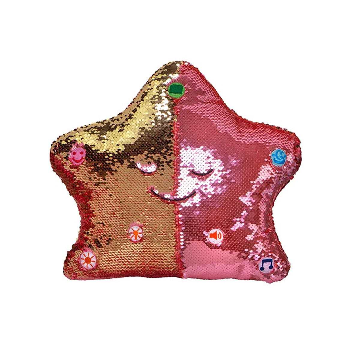 NEW My Dua Star Light &amp; Sound Sequins Pillow (Rose / Gold)