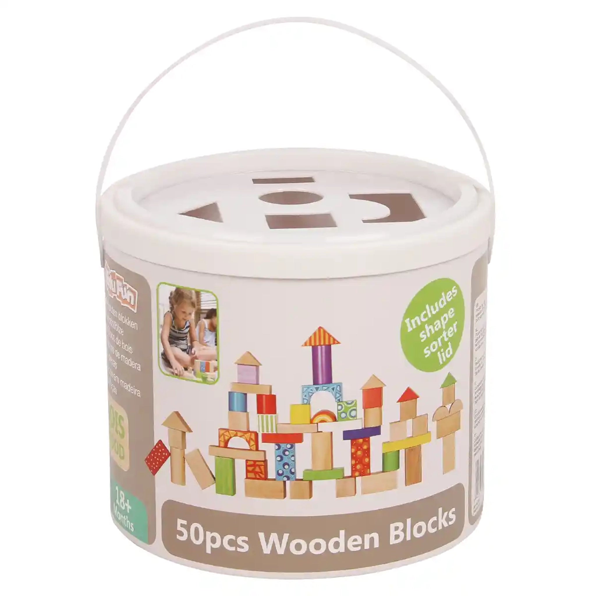 Edufun 50pc wooden blocks