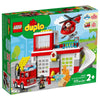 LEGO DUPLO Rescue Fire Station & Helicopter 10970 Building Toy (117 Pieces)