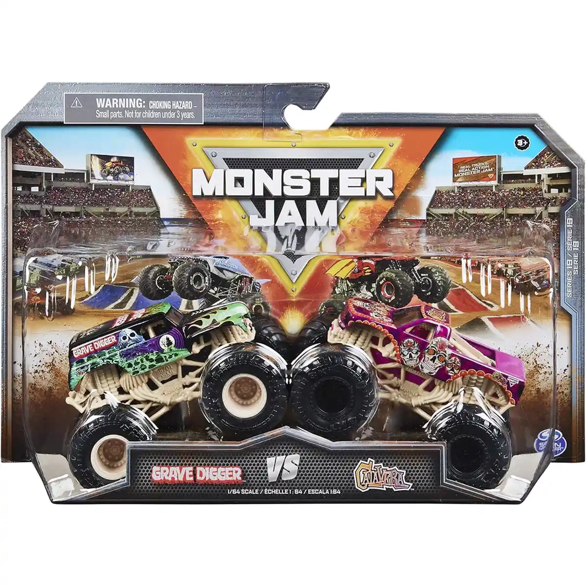 Monster Jam 1:64 Vehicles 2-PK Asst.