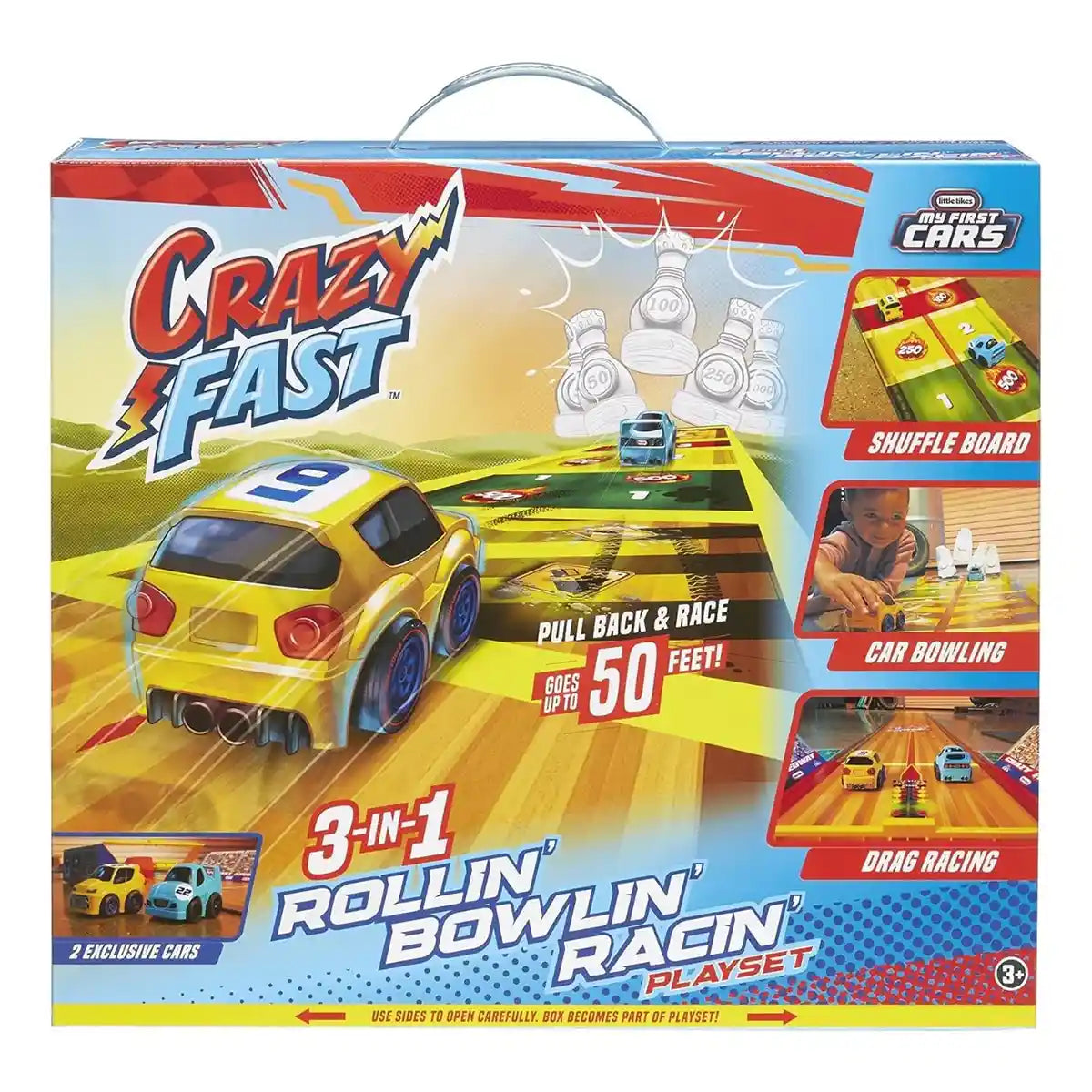Little Tikes Crazy Fast 3-in-1 Rollinâ€™ Bowlinâ€™ Racinâ€™ Playset