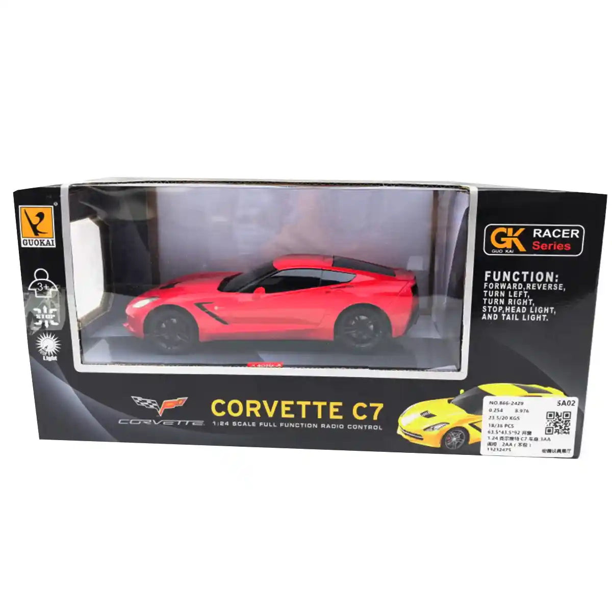 Gk R/C 1:24 Car Corvete C7 3yrs+