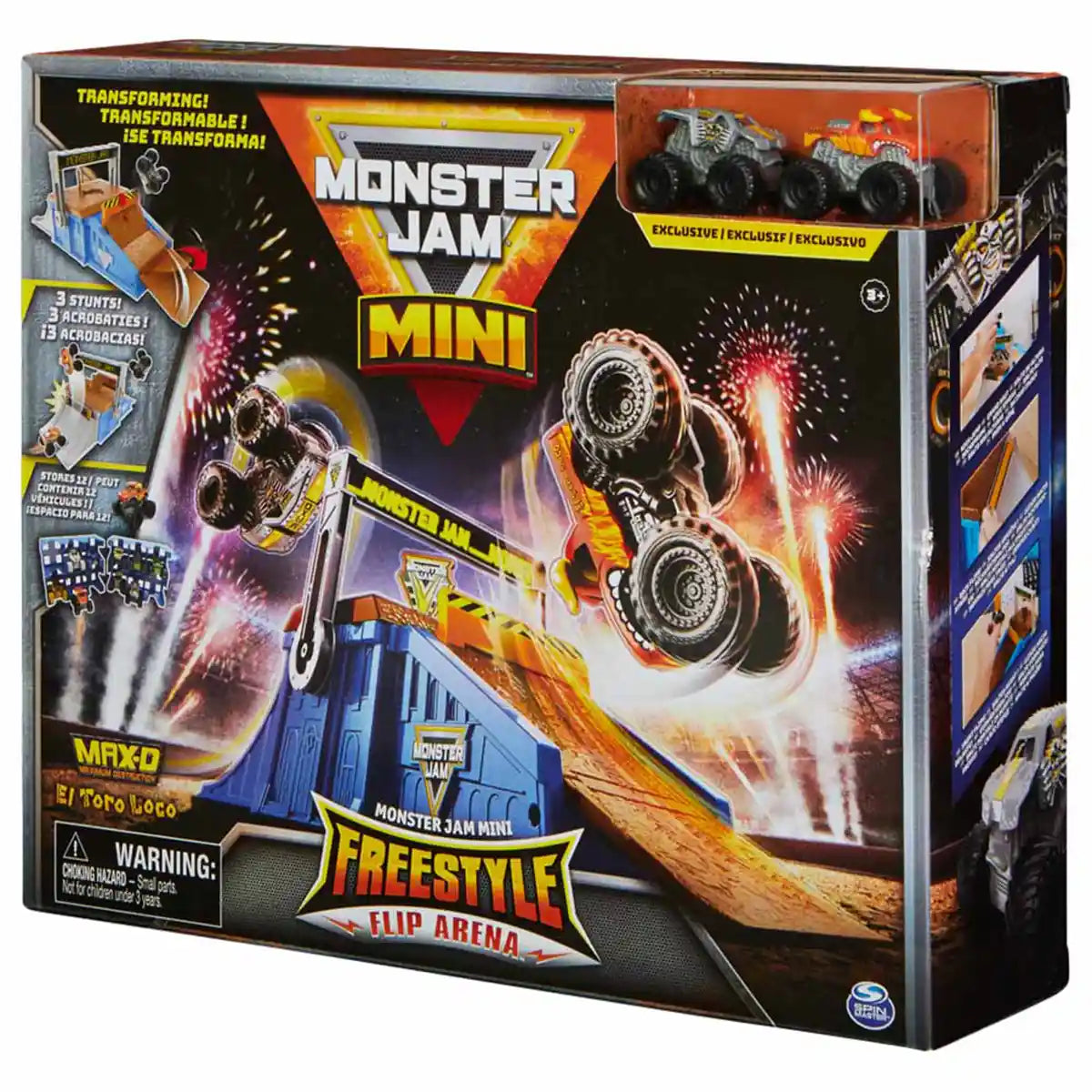 Monster Jam Mini Flip & Go Playset