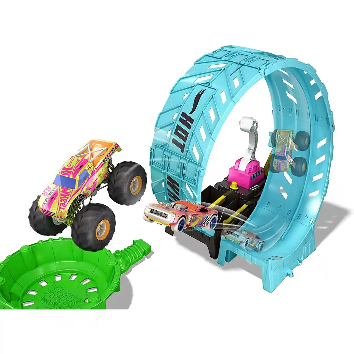 Hot Wheels Mt Glow In The Dark Epic Loop Challenge Play Set