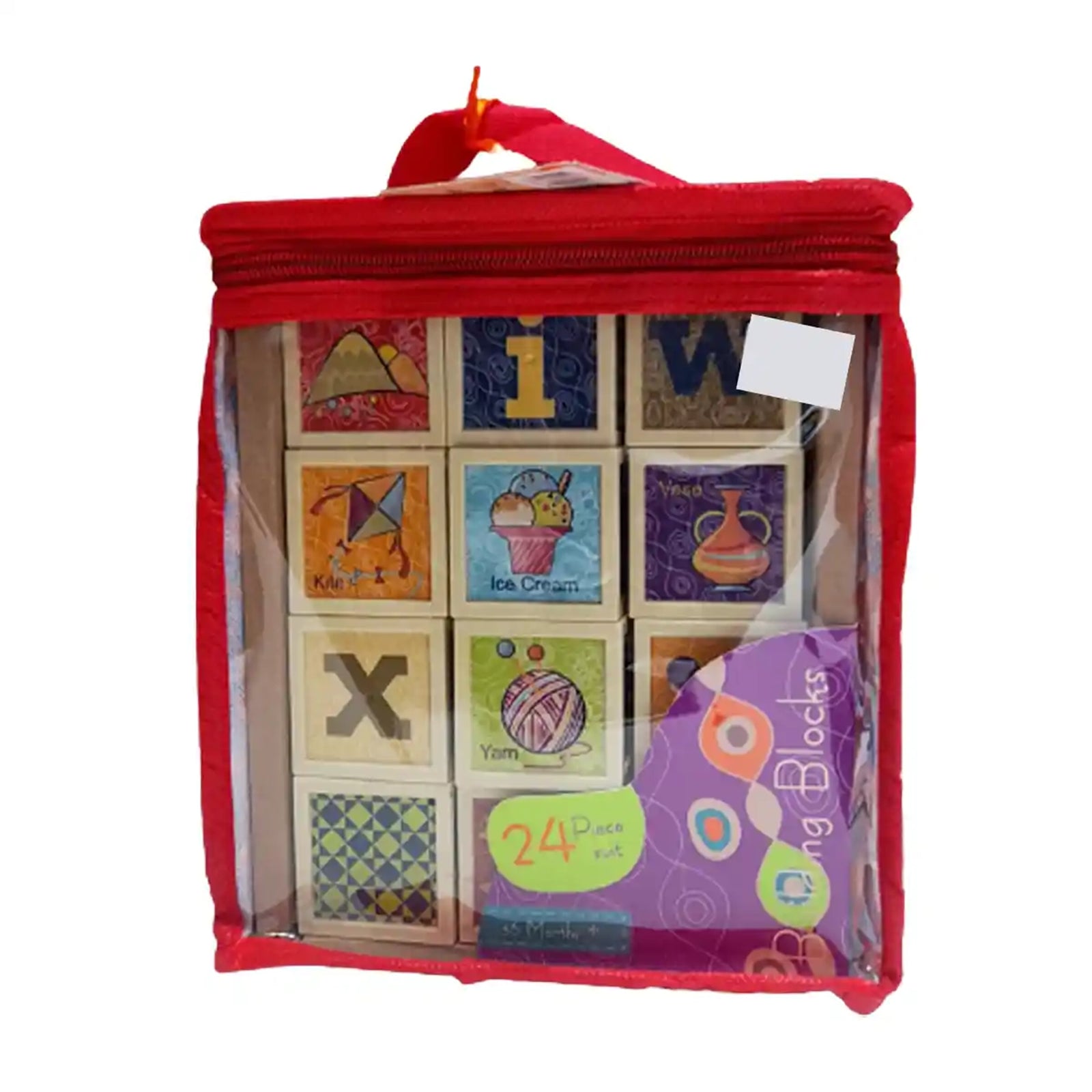 LETTERS AND NUMBERS BUILDING BLOCKS SET 24PCS  3YRS+