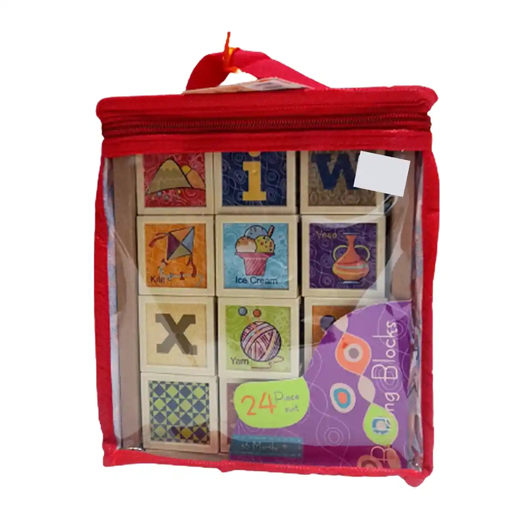 LETTERS AND NUMBERS BUILDING BLOCKS SET 24PCS  3YRS+