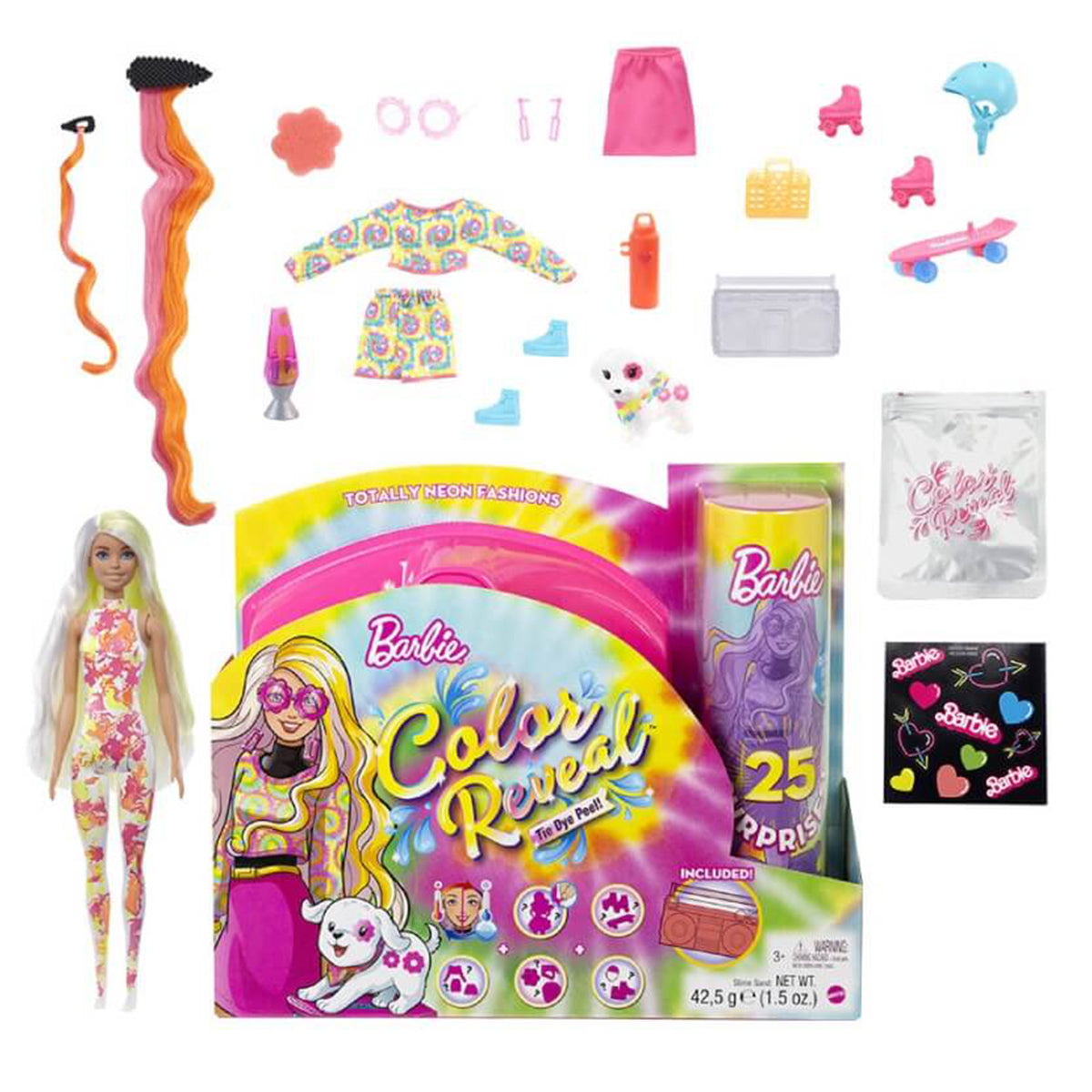 Color Reveal Barbie Neon Tie-Dye Giftset Asst. (3)