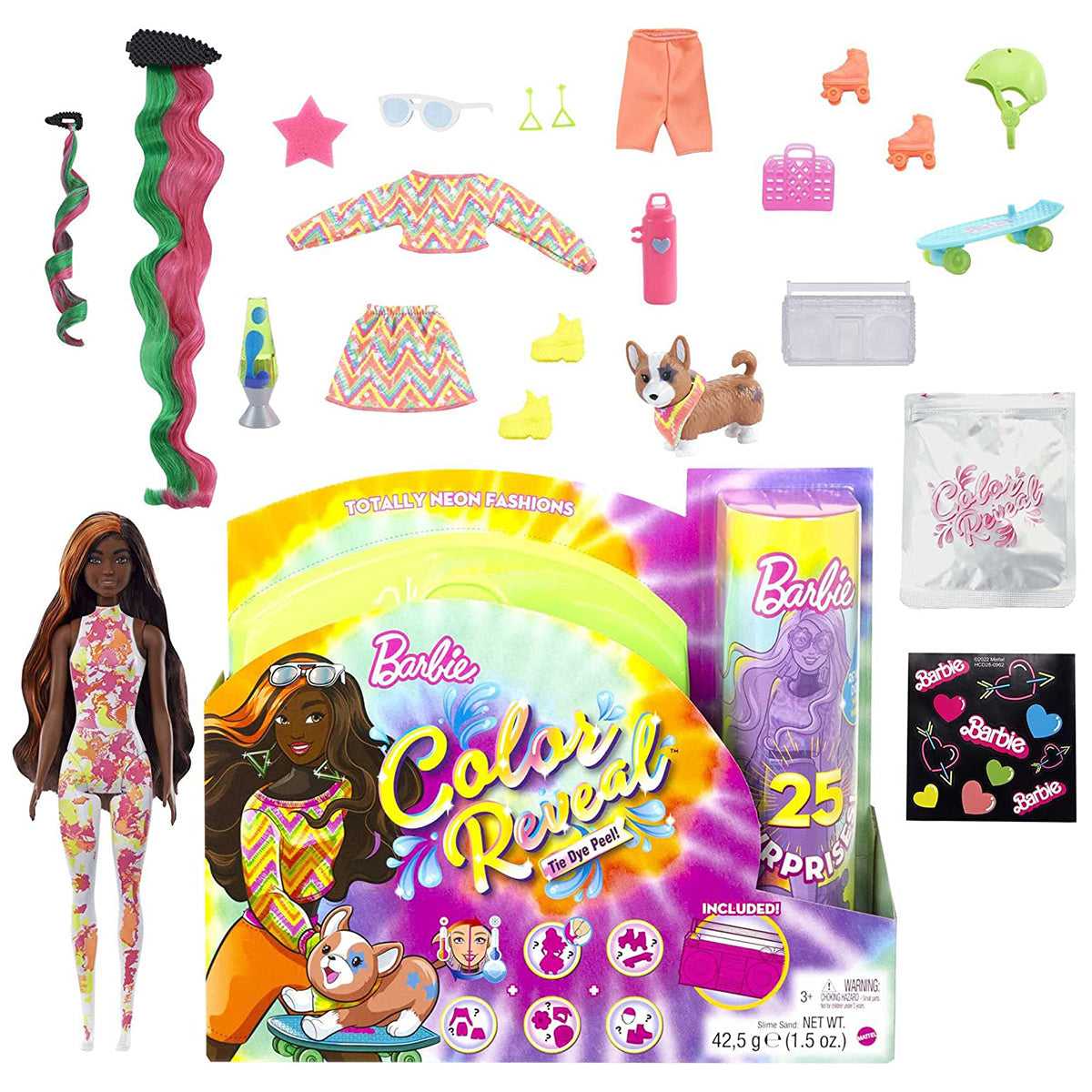 Color Reveal Barbie Neon Tie-Dye Giftset Asst. (3)
