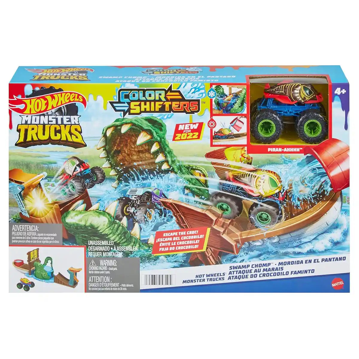 Hot Wheels MT Monster Truck Color Shifters Playset