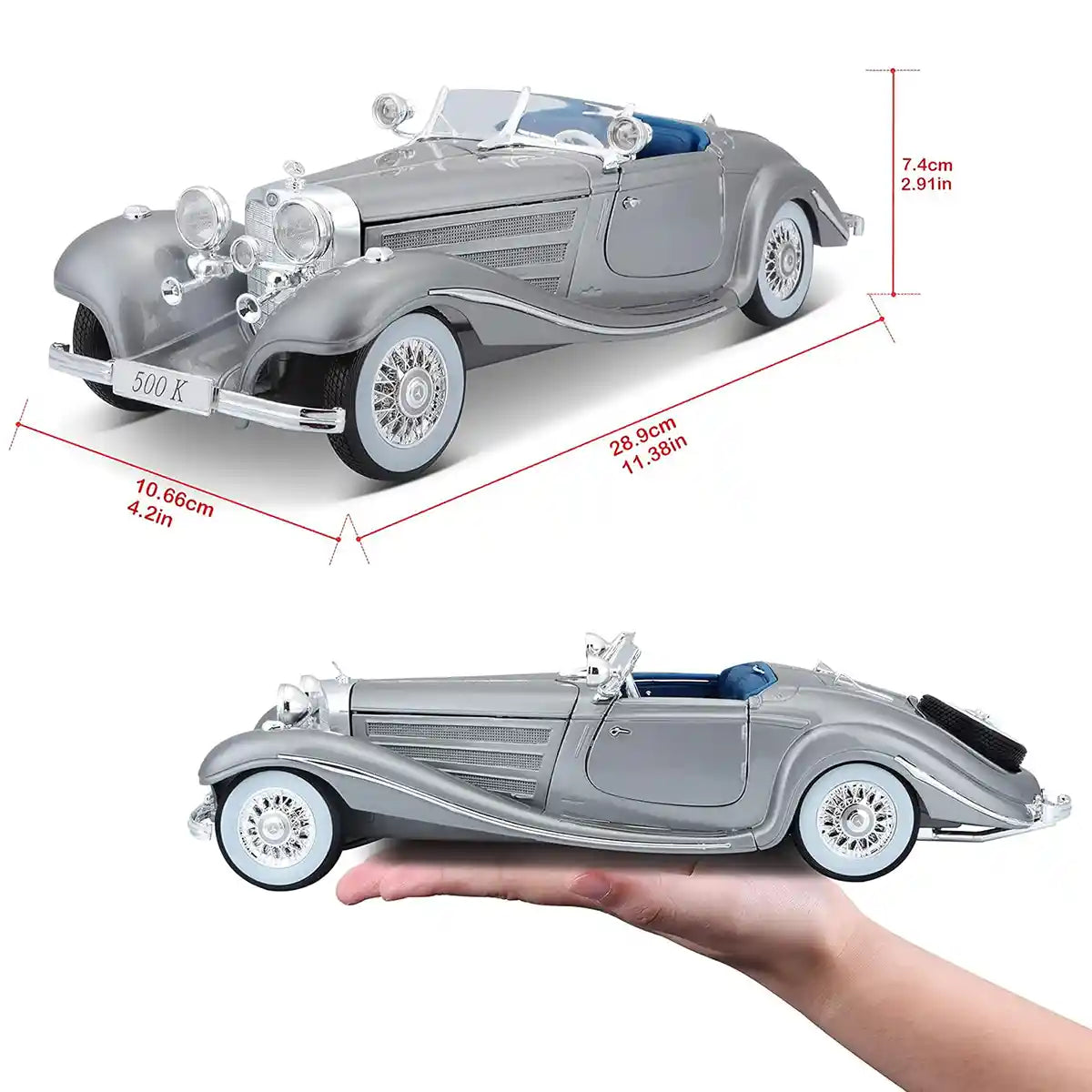 Maisto 1:18 Pe (B)-1936 Mercedes Benz 500 K Typ Specialro