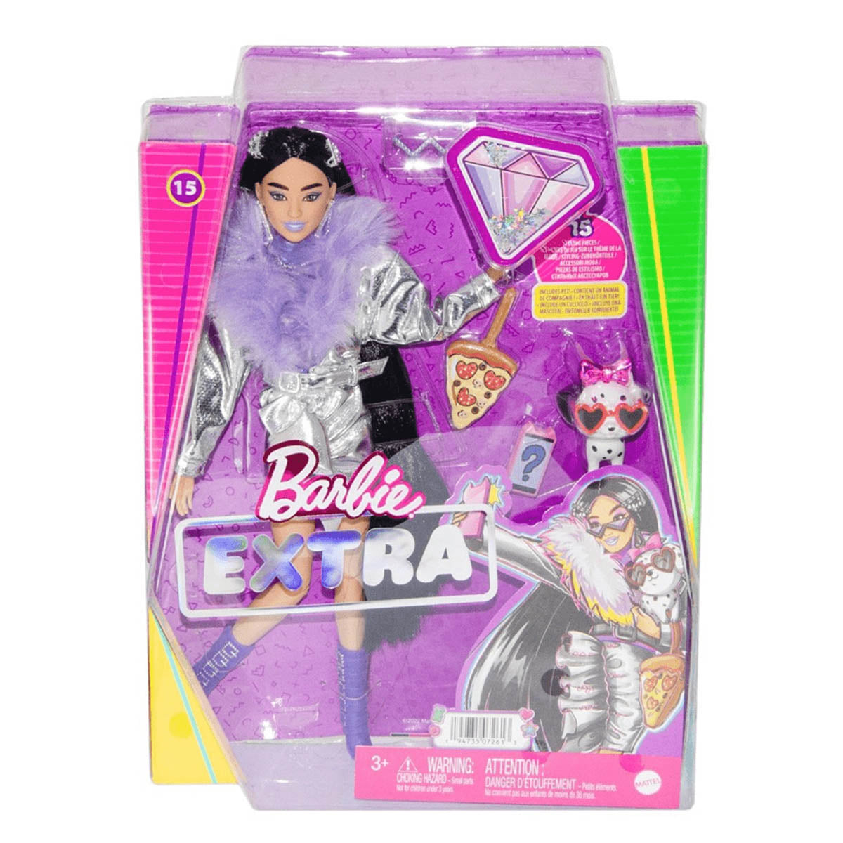 Barbie Extra Doll - Purple Fur Purple Boots