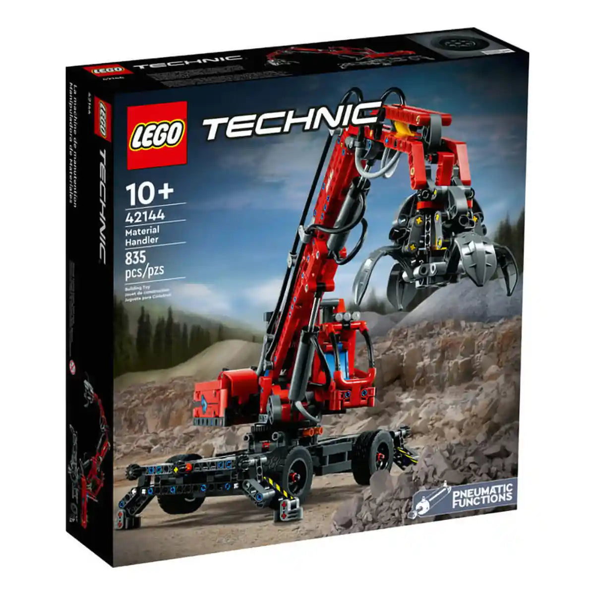 LEGO Technic Material Handler 42144 Crane Model Building Kit (835 Pieces)