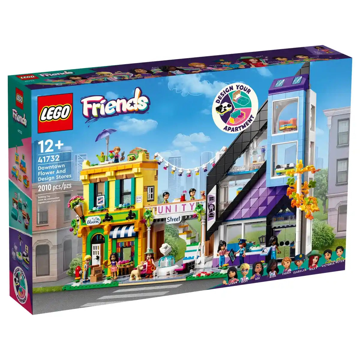Lego Friends Downtown Flower & Design Stores 41732 Building Toy Set (2,010 Pieces)