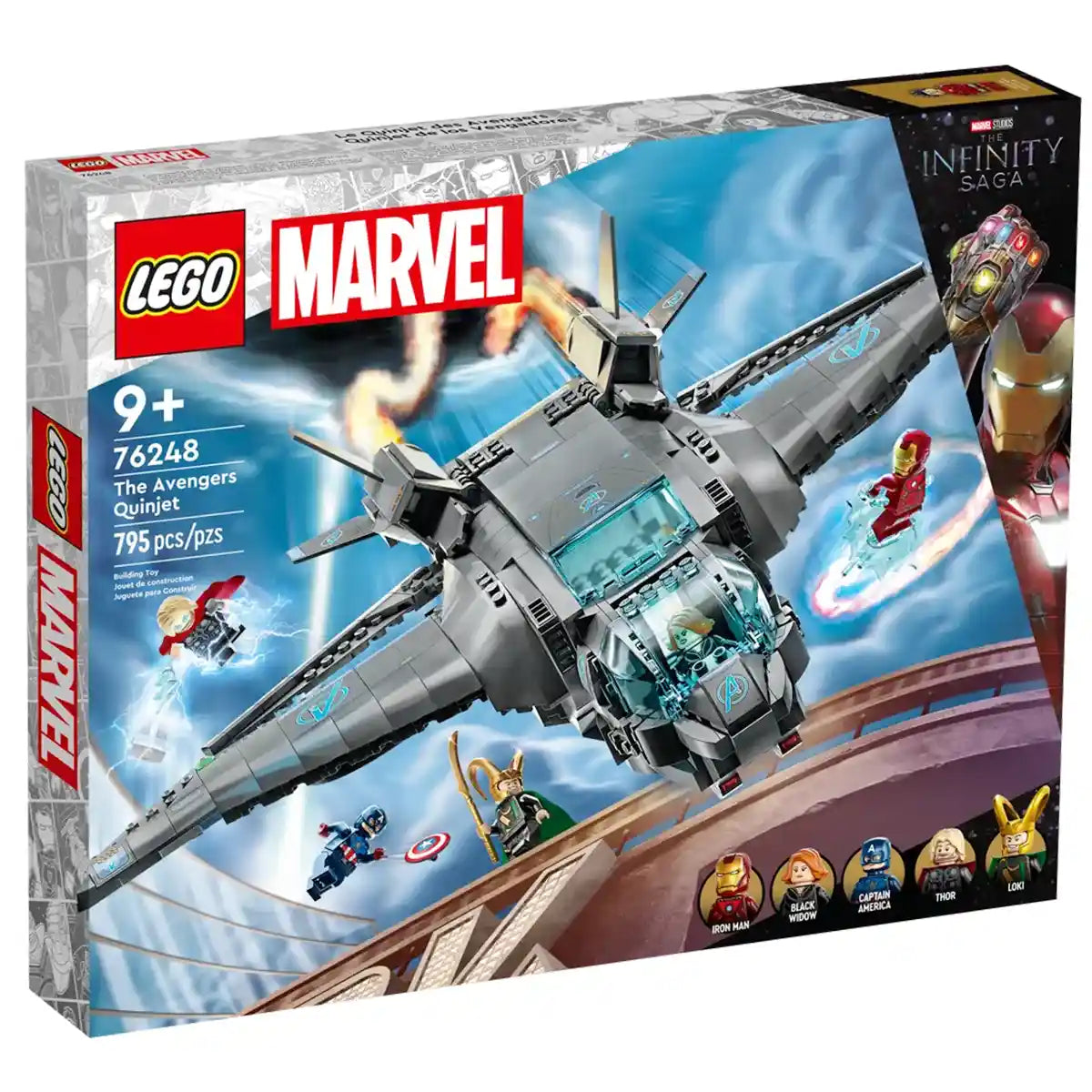 LEGO Marvel The Avengers Quinjet 76248 Building Toy Set (795 Pieces)