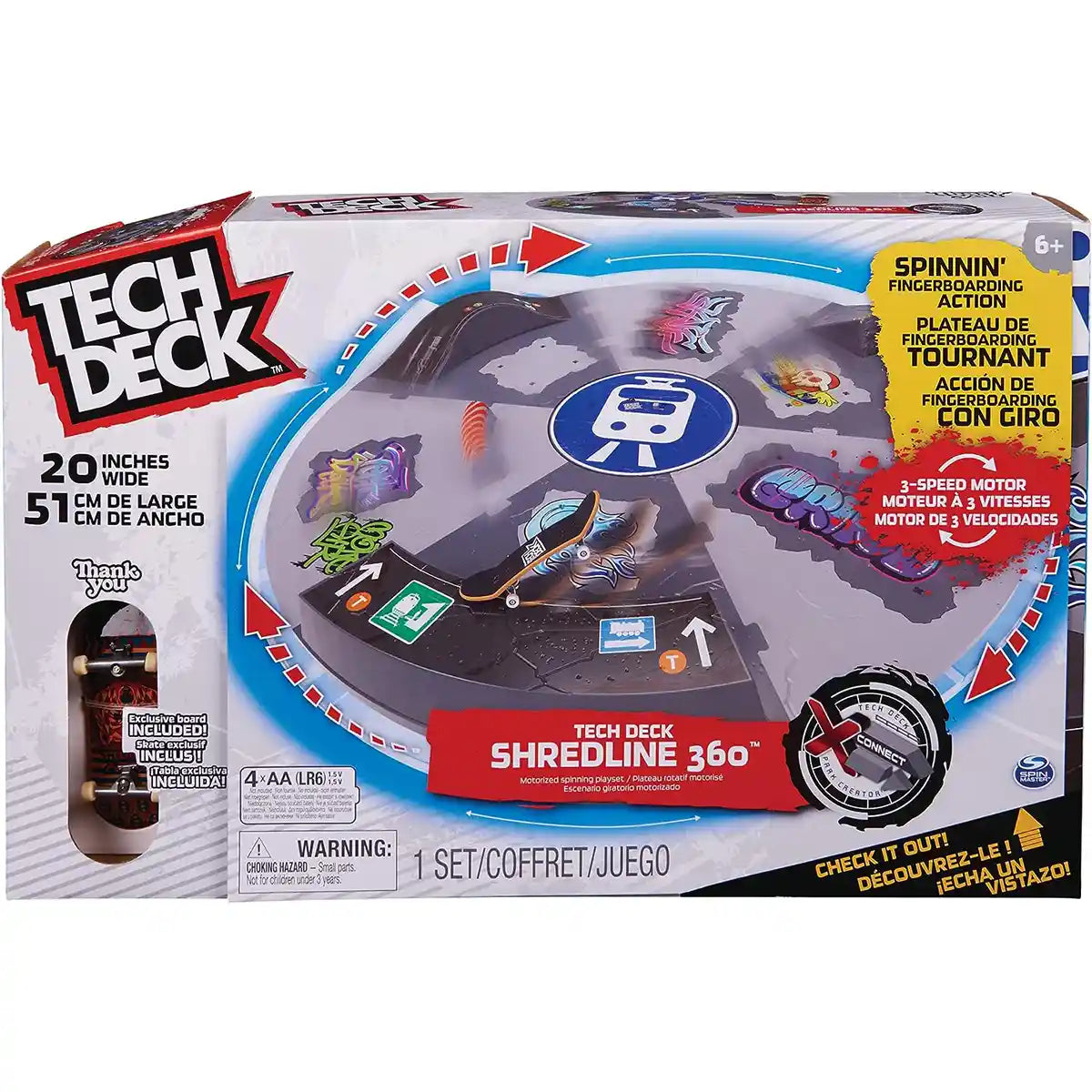 Tech Deck Shredline 360 Spinnin Fingerboarding Action