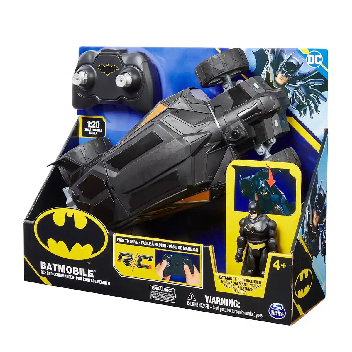 DC Batman RC 1:20 Batmobile w/Fig
