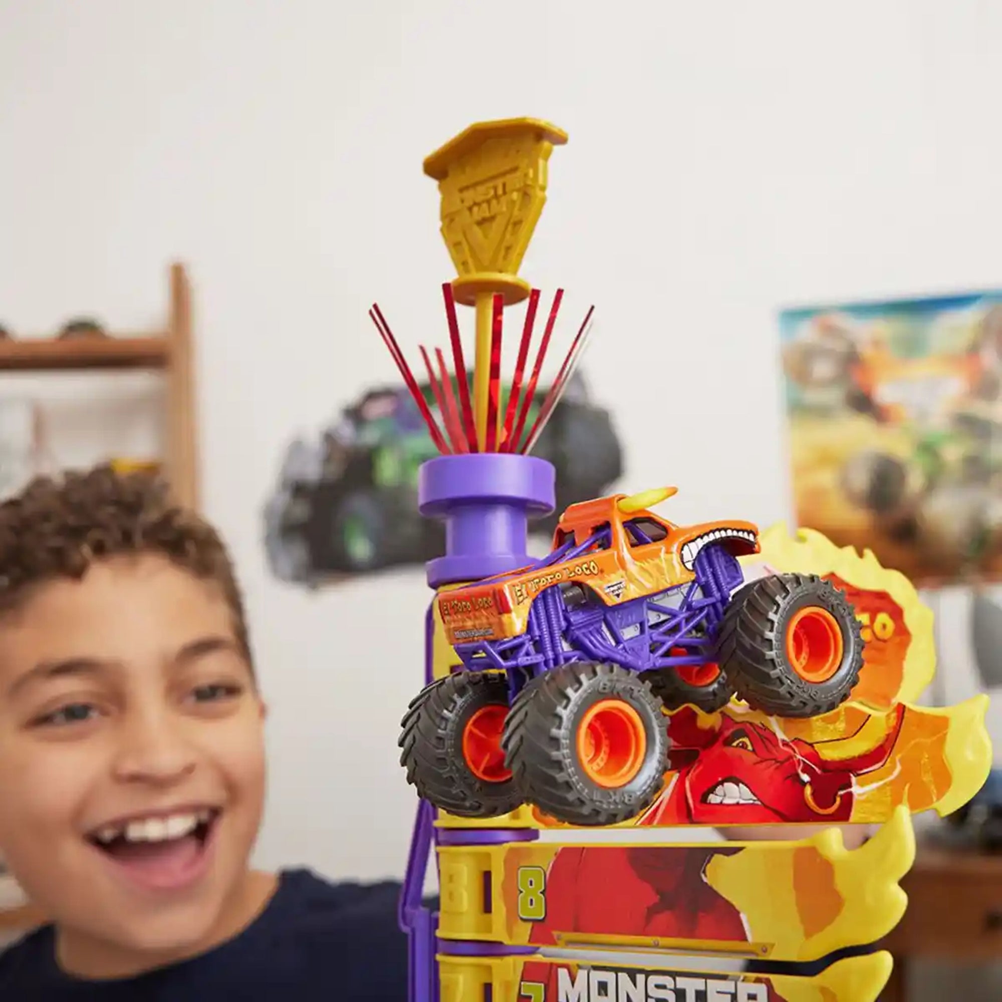 Monster Jam 1:64 Big Air Challenge Playset El Toro Loco