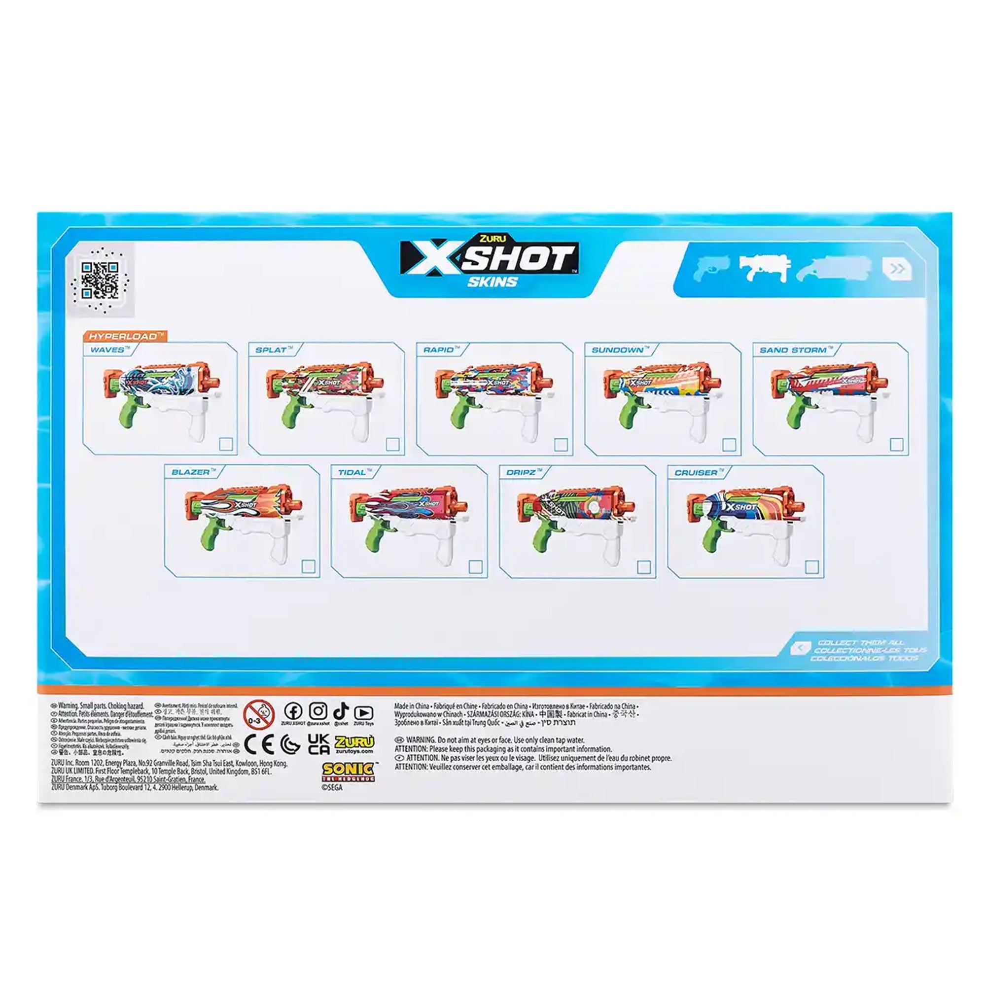 X-Shot Hyperload Fast Fill Skins Sonic