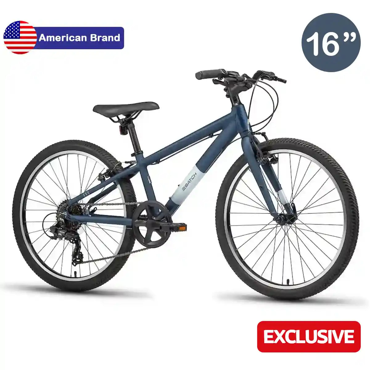 BATCH 16" LIFESTYLE HYBRID BIKES 700C SMALL - Matte Pitch Blue