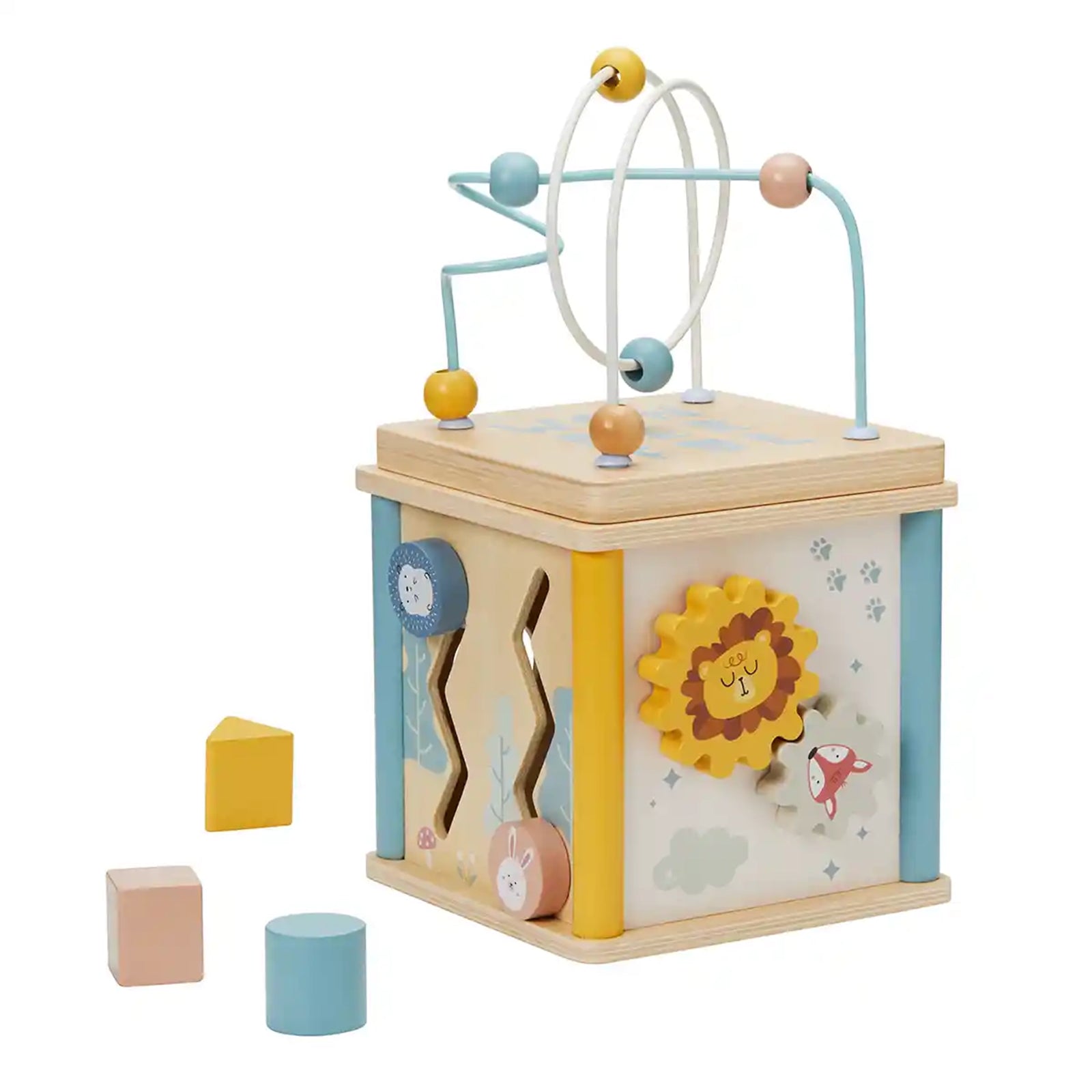 Edufun Wooden Activity cube(15cm) 1-3YRS