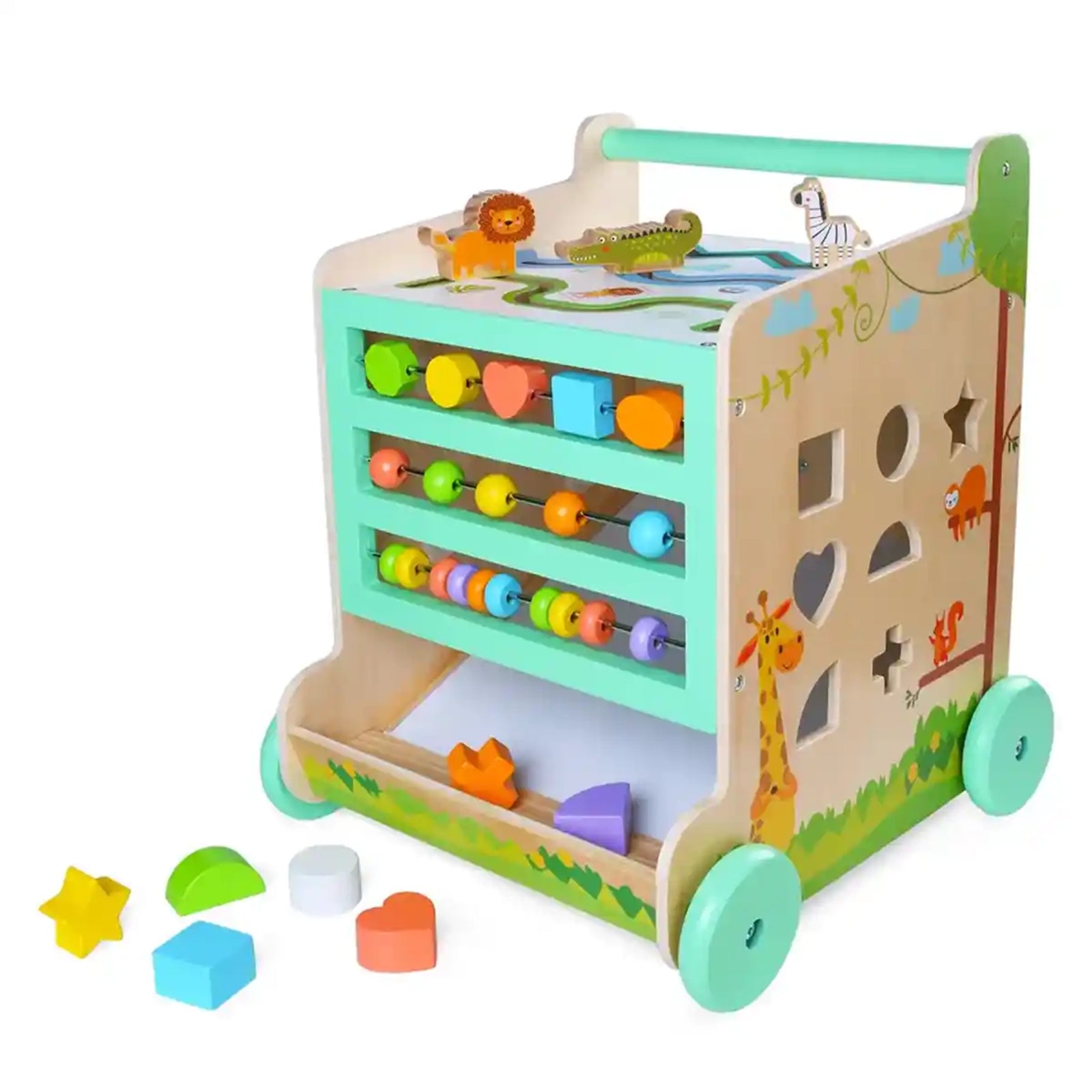Edufun Wooden 6 in 1 activity cube walker 1-3YRS