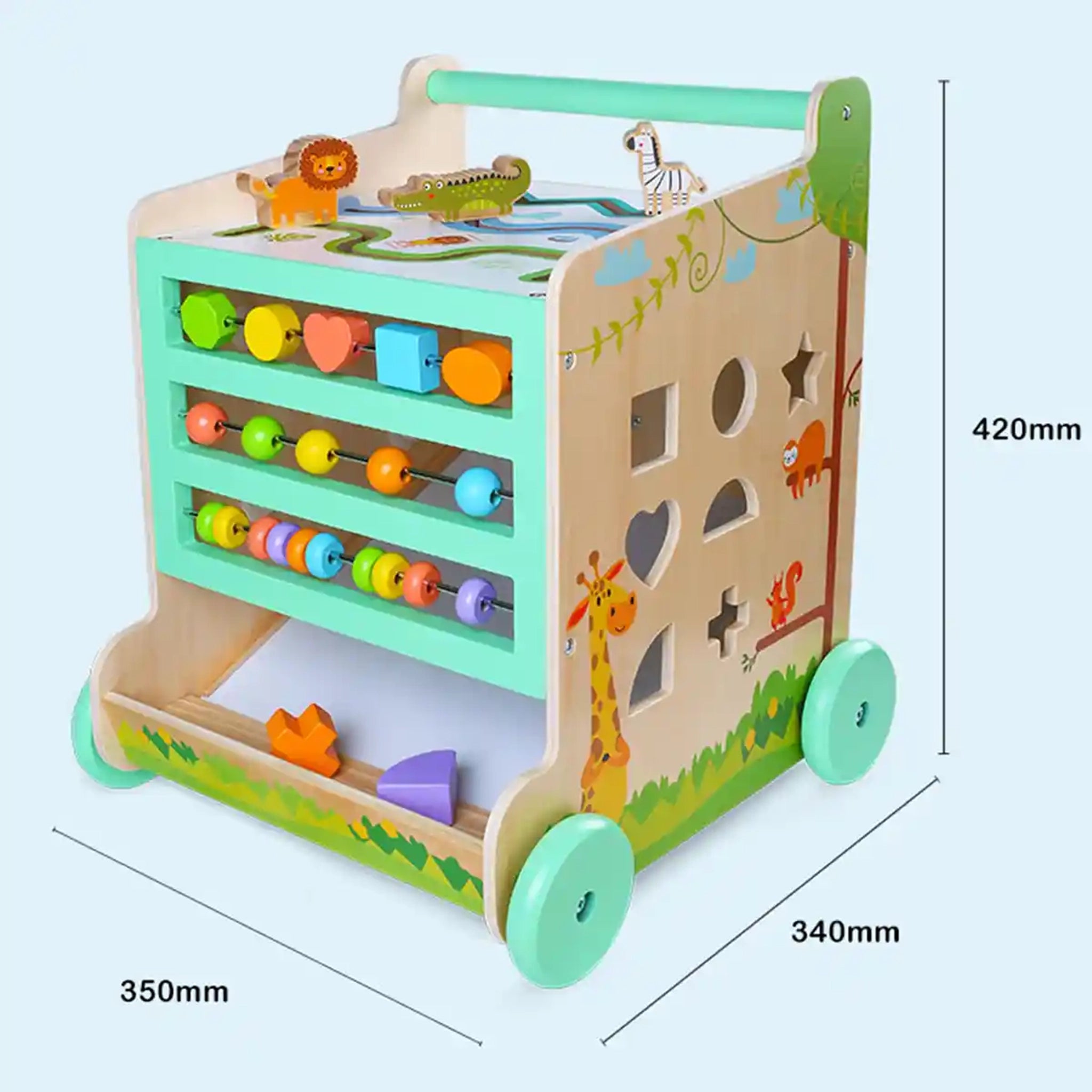 Edufun Wooden 6 in 1 activity cube walker 1-3YRS