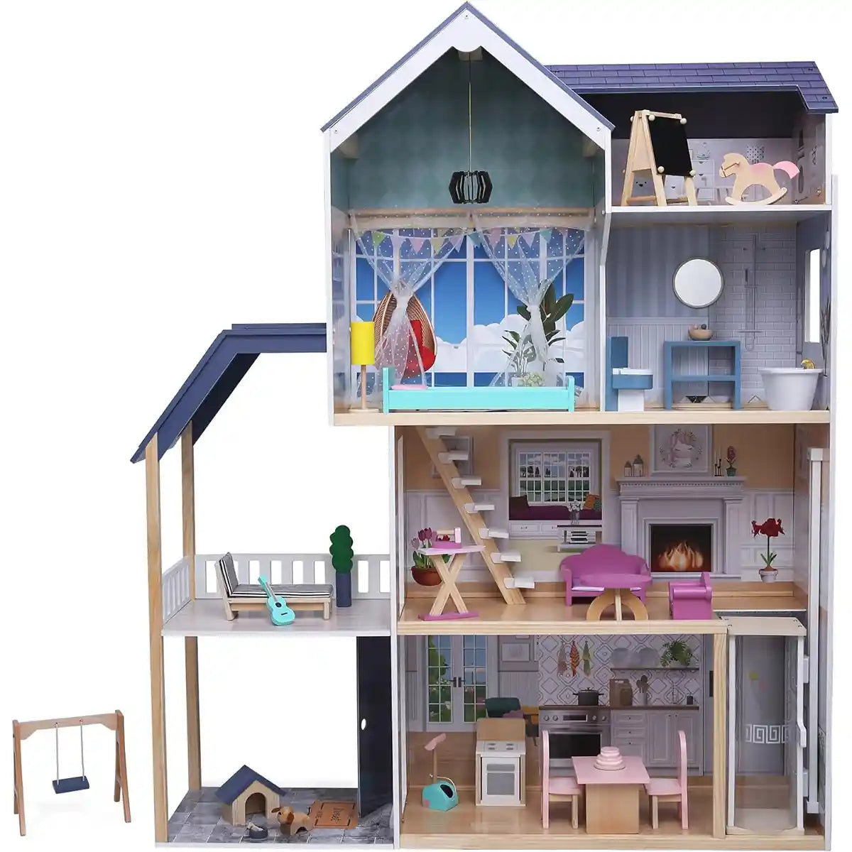 Nora Mansion doll house (28 accessories)
