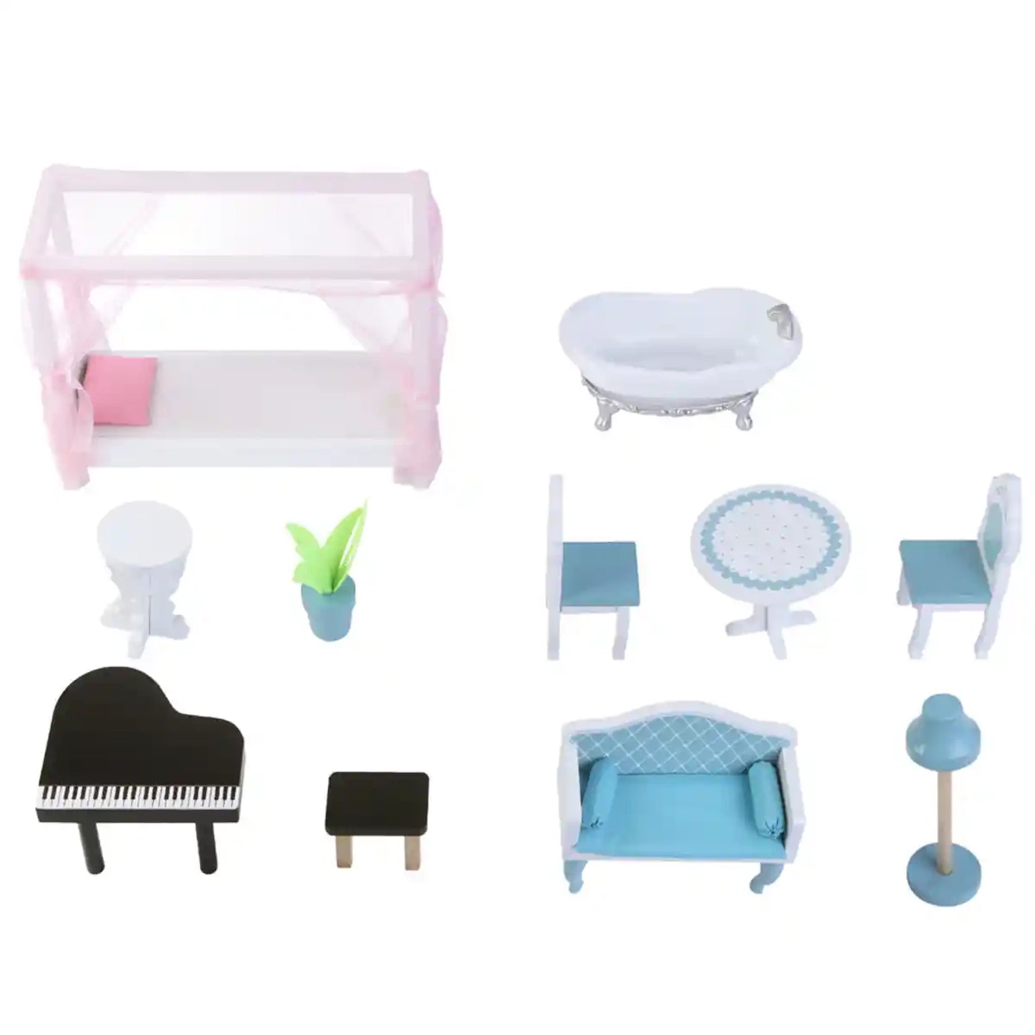 Edufun Wooden Chalotte doll house(11 acc) 3-5YRS