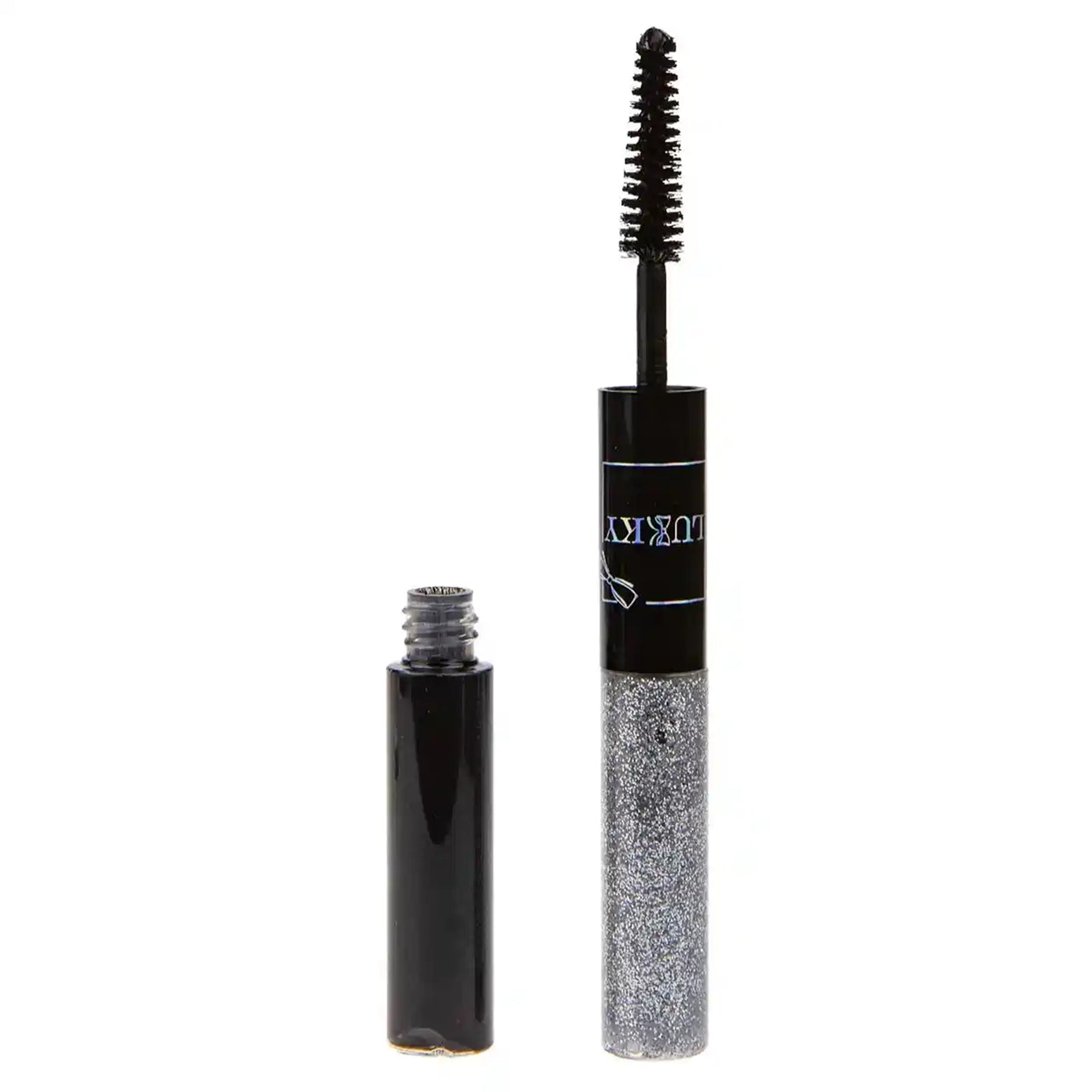 Lukky 2-In-1 Mascara & Glitter For Eyelashes Bold Shimmer Black & Silver 10 ml