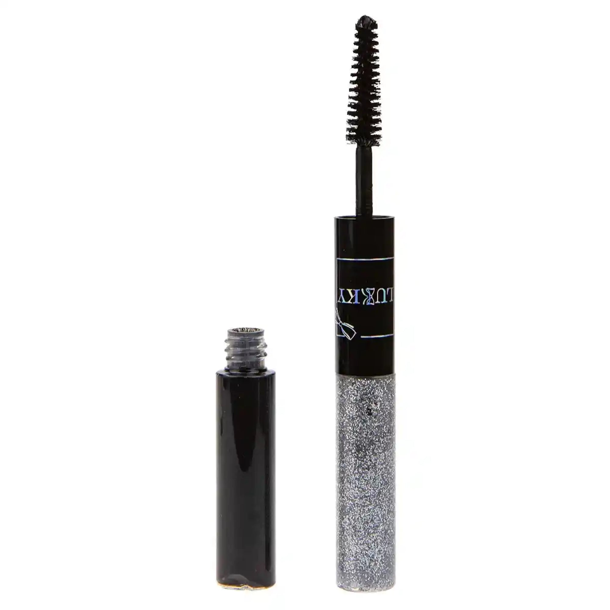 Lukky 2-In-1 Mascara & Glitter For Eyelashes Bold Shimmer Black & Silver 10 ml